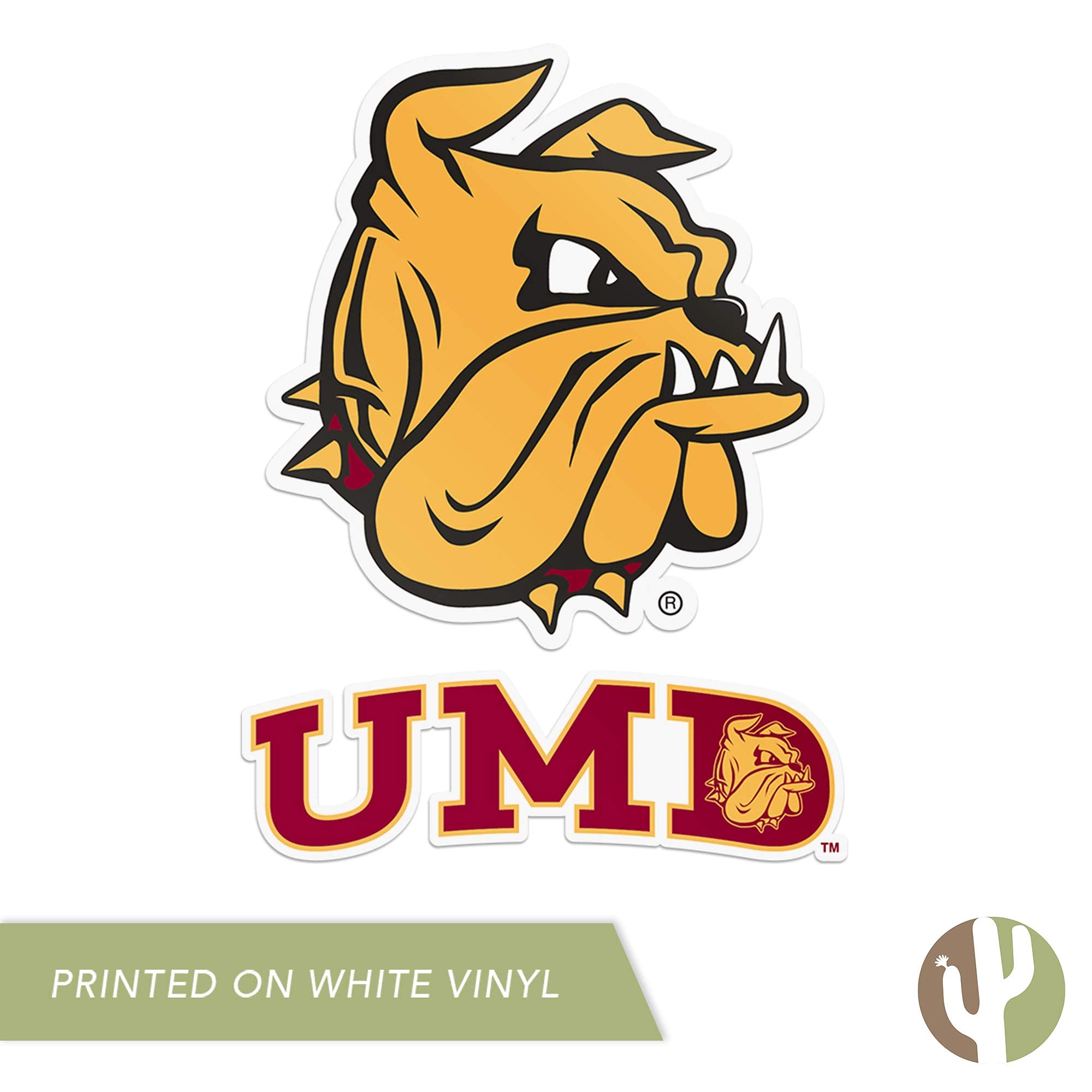University of Minnesota Duluth Bulldogs UMD Champ Vinyl Decal Sticker Set - 4 Inch Waterproof Laptop, Water Bottle, Car & Scrapbook Decor - Perfect for School Spirit, College Gifts & Fan Accessories