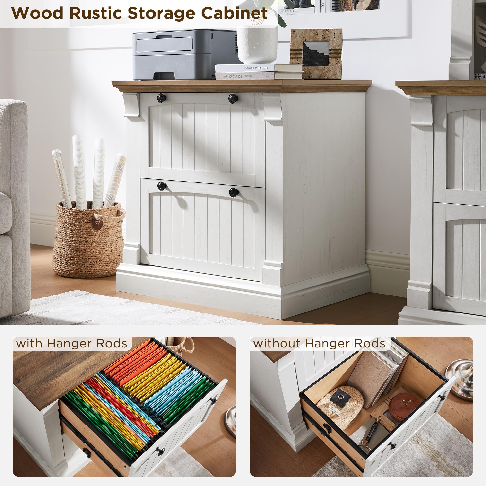 OKD Farmhouse File Cabinet with 2 Drawers - 30