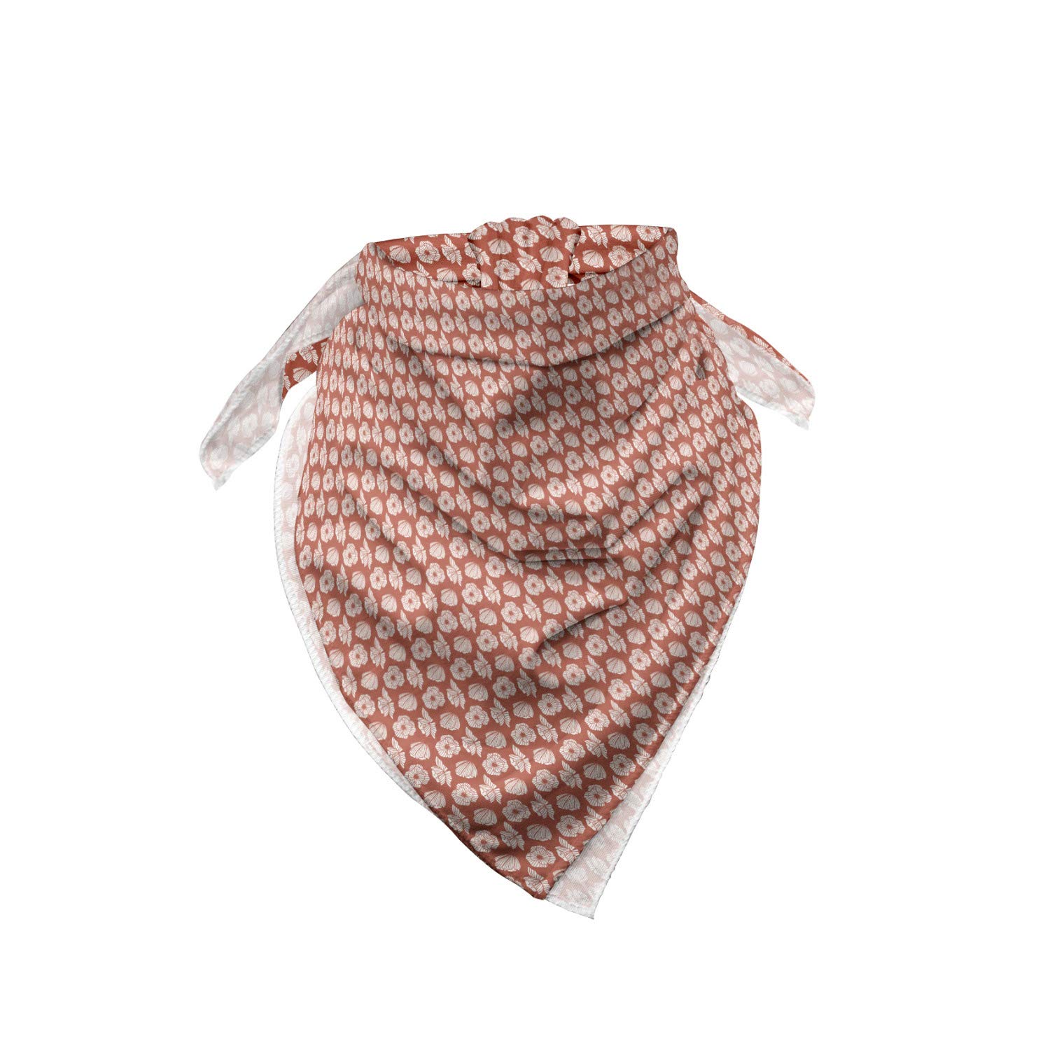 Ambesonne Floral Bandana - Retro Poppy Flower Design Unisex Head Scarf & Neck Tie for Women, Men - Perfect for Outdoor Activities, Music Festivals, and Fashion Accessories