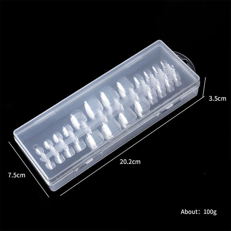 Clear Acrylic Toe Nail Tips - 240 Count Professional False Nails for Pedicure & Salon Use - Perfect for Toe Nail Art, Extensions & Manicure Supplies