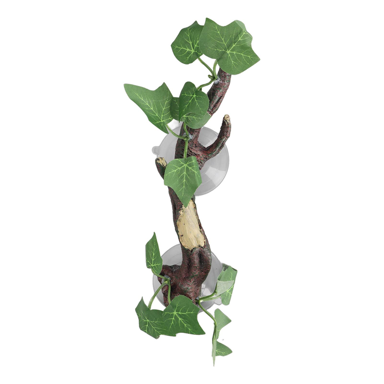 GLOGLOW Reptile Corner Branch - Natural Simulation Climbing Terrarium Plant Decor, Plastic Jungle Vines & Leaves for Aquarium Fish Tank - Perfect for Reptile Habitats & Tropical Terrarium Setups