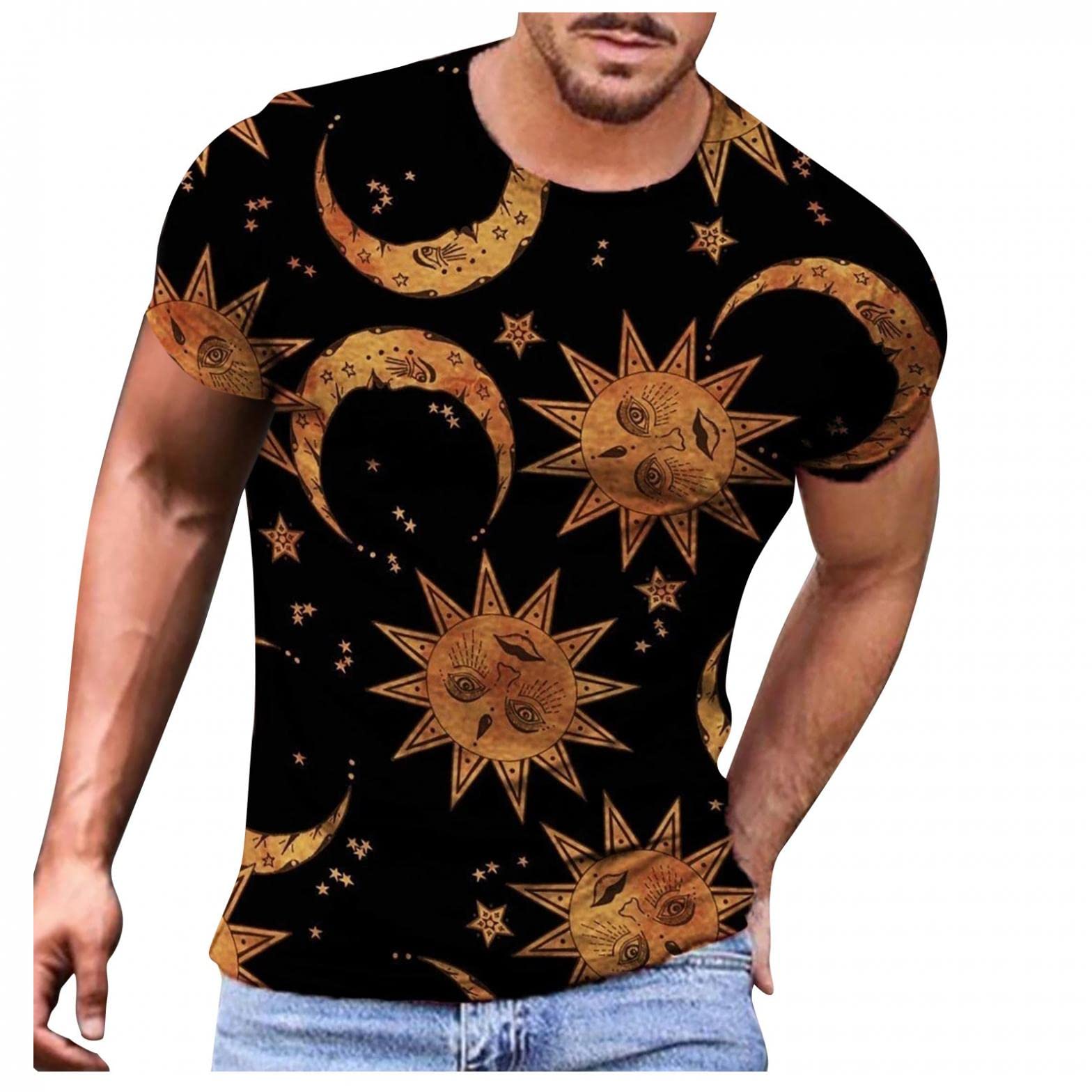 NOLDARES Men's Floral Graphic T-Shirts - Slim Fit Casual Short Sleeve Round Neck Tee for Summer Outfits, Streetwear & Daily Wear