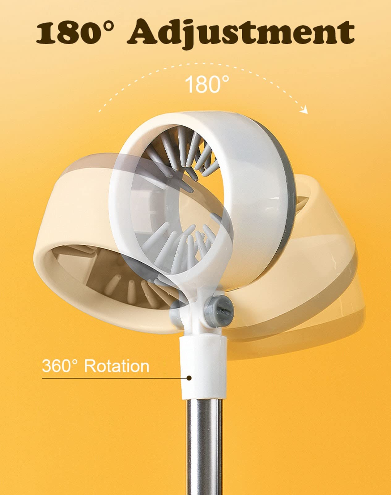 360° Rotating Hands-Free Hair Dryer Stand with Heavy Base - Adjustable Height Blow Dryer Holder for Bathroom, Vanity & Makeup Room - Perfect for Home Salon & Pet Grooming Table (Ideal for Styling, Drying & Grooming)