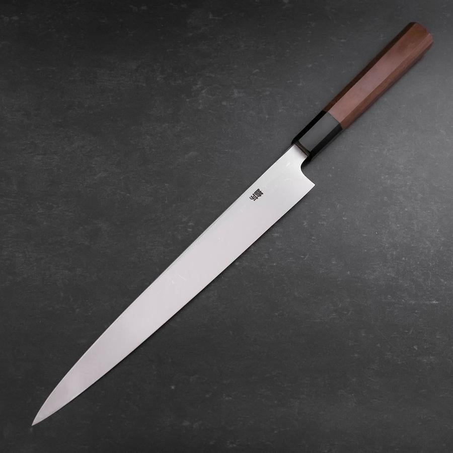 Premium Yanagiba Sushi Knife - White Steel #2 Hon Kasumi Blade, Buffalo Walnut Handle 270mm - Perfect for Sushi Chefs & Japanese Cuisine Lovers