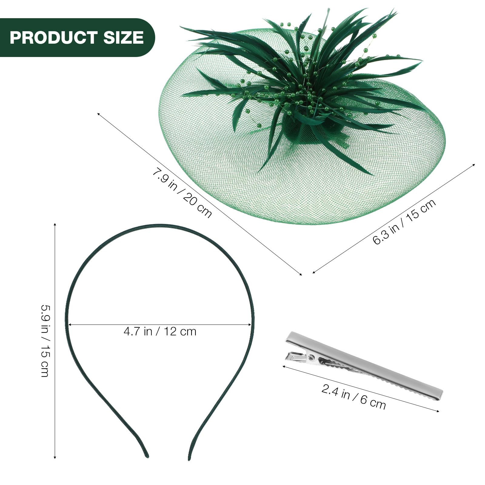 Elegant Black Fascinator Hat with Flower & Feather for Women - Derby Tea Party, Cocktail Wedding Headband, Women's Fashion Headwear - Perfect for Bridal Showers, Garden Parties & Formal Events