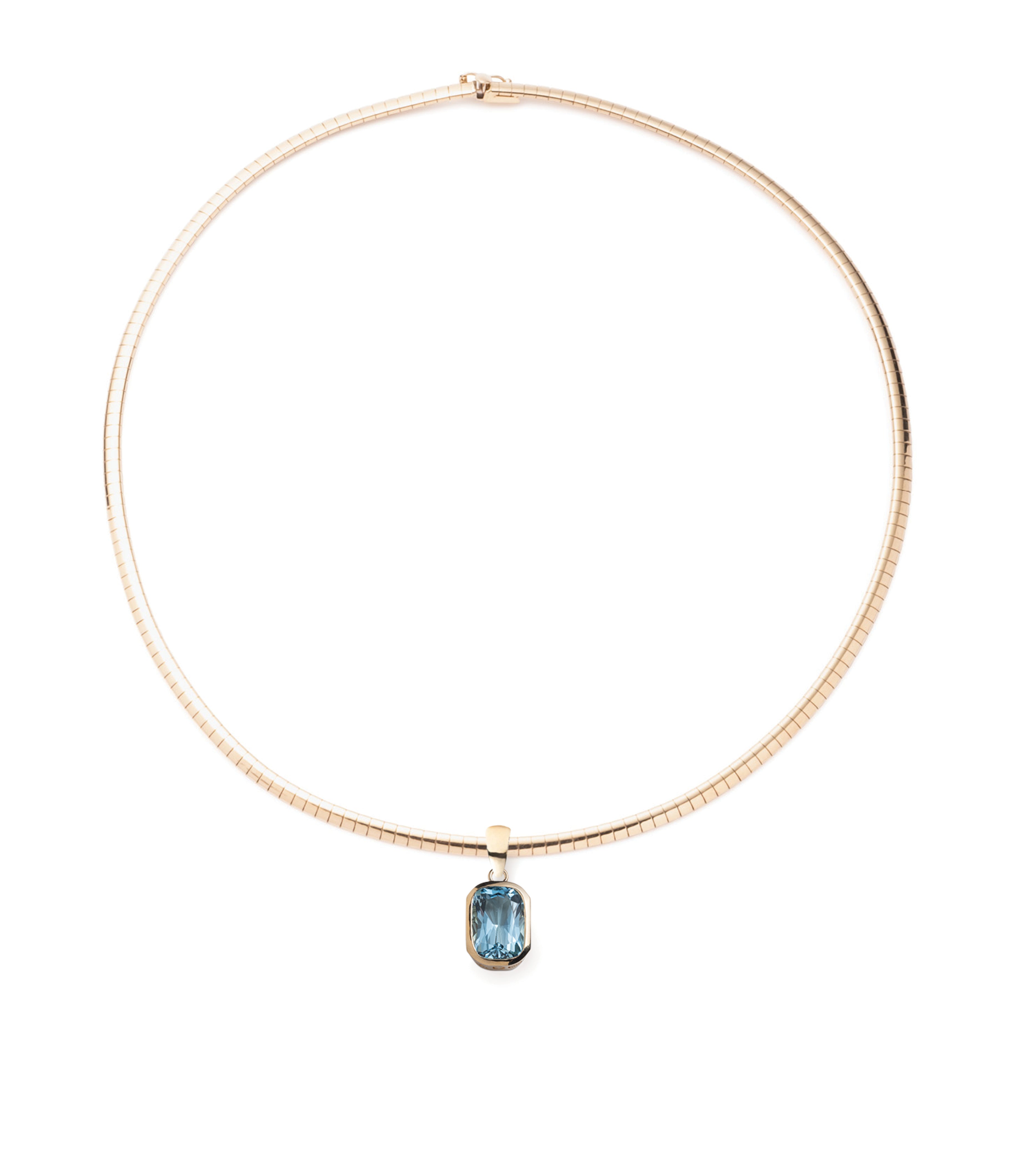 Unique Aquamarine Gemstone Collar Necklace - Elegant & Sleek Design for Women | Perfect for Weddings, Parties & Everyday Wear
