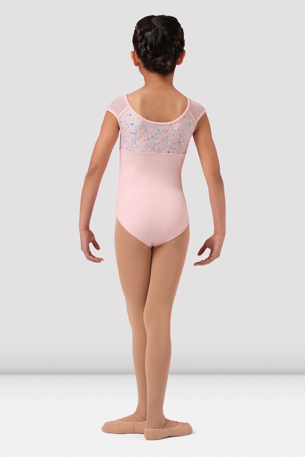 Girls Mirella Ditsy Floral Print Cap Sleeve Leotard - Ballet Dancewear for Toddlers & Kids - Perfect for Dance Class, Recitals & Performance Costumes