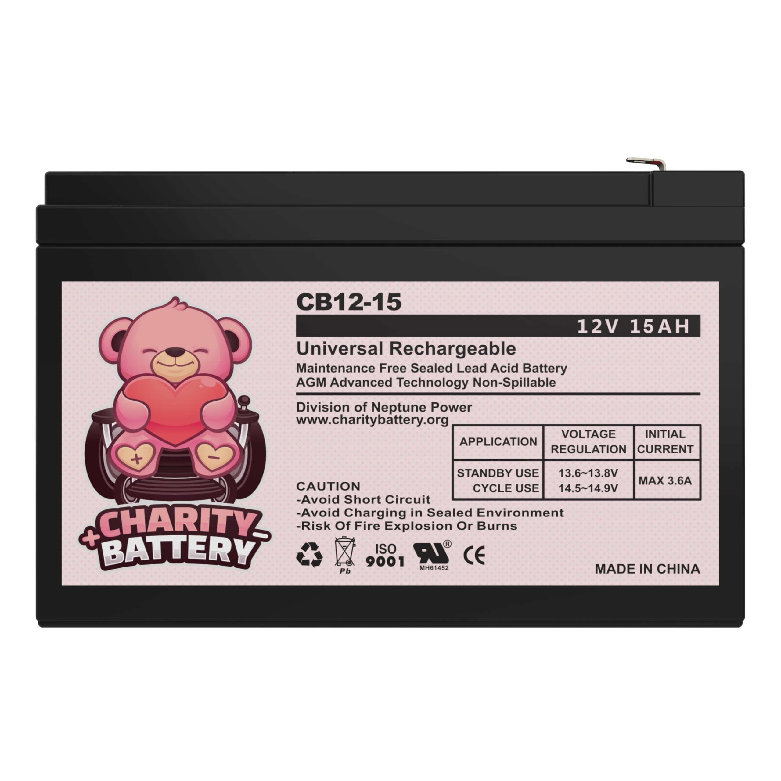 CB12-15 12V 15Ah Replacement Battery for Pride Mobility Sonic Scooters - 2 Pack - Perfect for Extended Outdoor Mobility & Daily Commuting