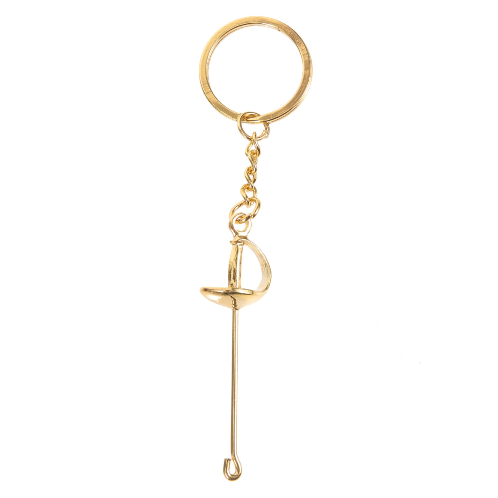 Outanaya 4-Piece Metal Sports Keychain Set - Gold Fencing & Athletic Key Rings - Perfect for Athletes, Coaches & Sports Enthusiasts - Ideal for Gifts, Gym Bags & Car Keys
