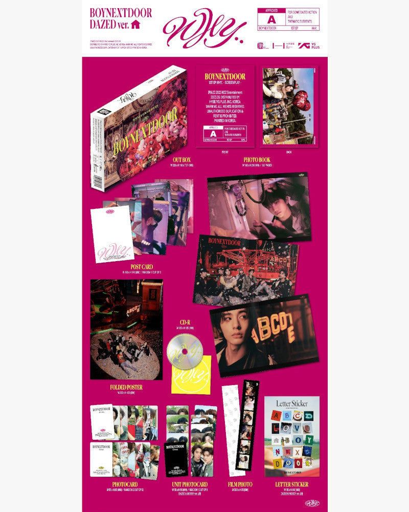 BOYNEXTDOOR 1ST MINI ALBUM [WHY..] (2 Versions) - K-Pop Collectible CD for Fans | Perfect for Gift Giving & Music Collections