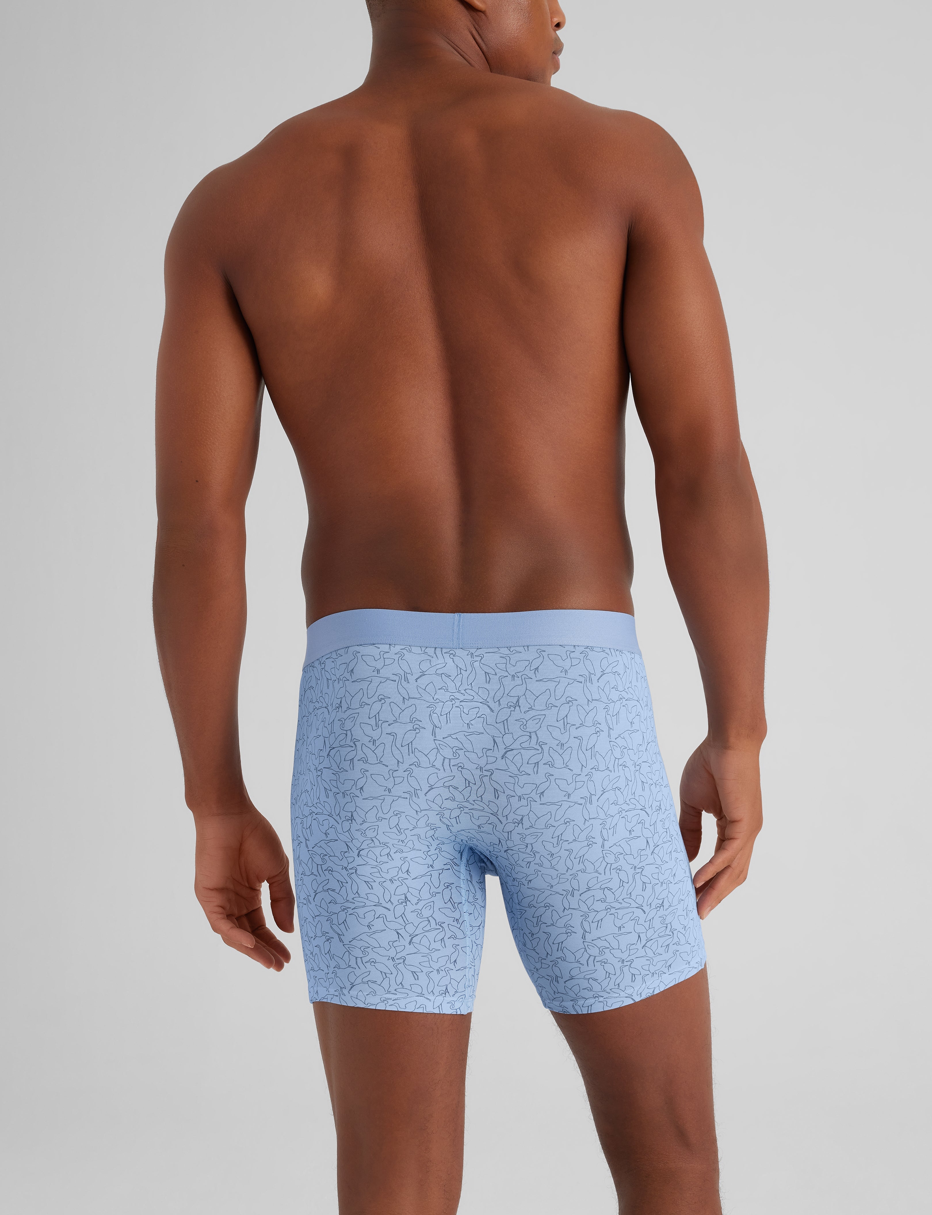 Cool Cotton Mid-Length Boxer Briefs for Men - 6-Pack - Soft, Breathable & Comfortable Underwear for Everyday Wear, Workout & Sleep