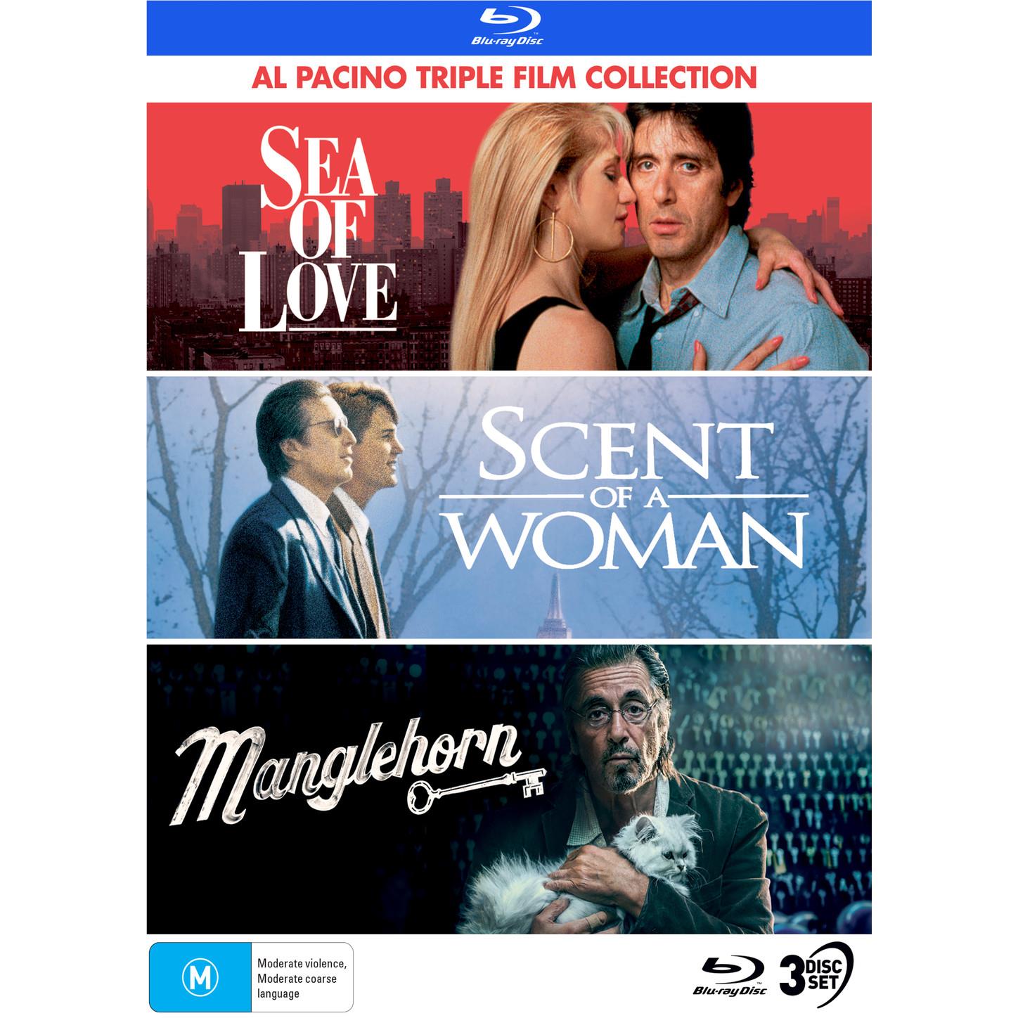 Al Pacino Triple Movie Collection: Sea of Love, Scent of a Woman & Manglehorn | Classic Drama Films for Movie Nights & Film Enthusiasts
