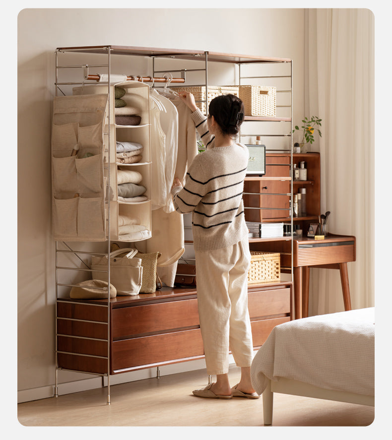 Premium Oak Wooden Hangers with Metal Hooks - Heavy Duty Closet Organizers for Suits, Dresses & Coats - Ideal for Home, Office & Retail Display