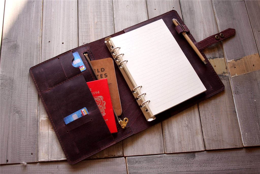 Vintage Distressed Leather Planner - Bullet Journal Notebook for Organizing & Productivity | Perfect for Daily Planning, Work, School & Creative Journaling