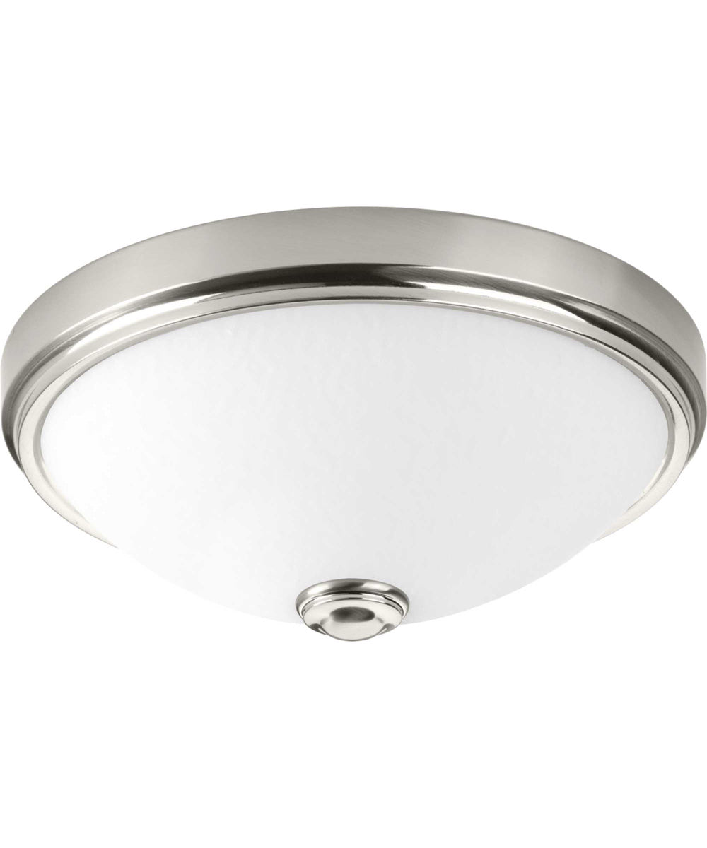 11 LED Brushed Nickel Flush Mount Ceiling Light with Linen Glass Shade - Perfect for Bedroom, Living Room, and Hallway Lighting