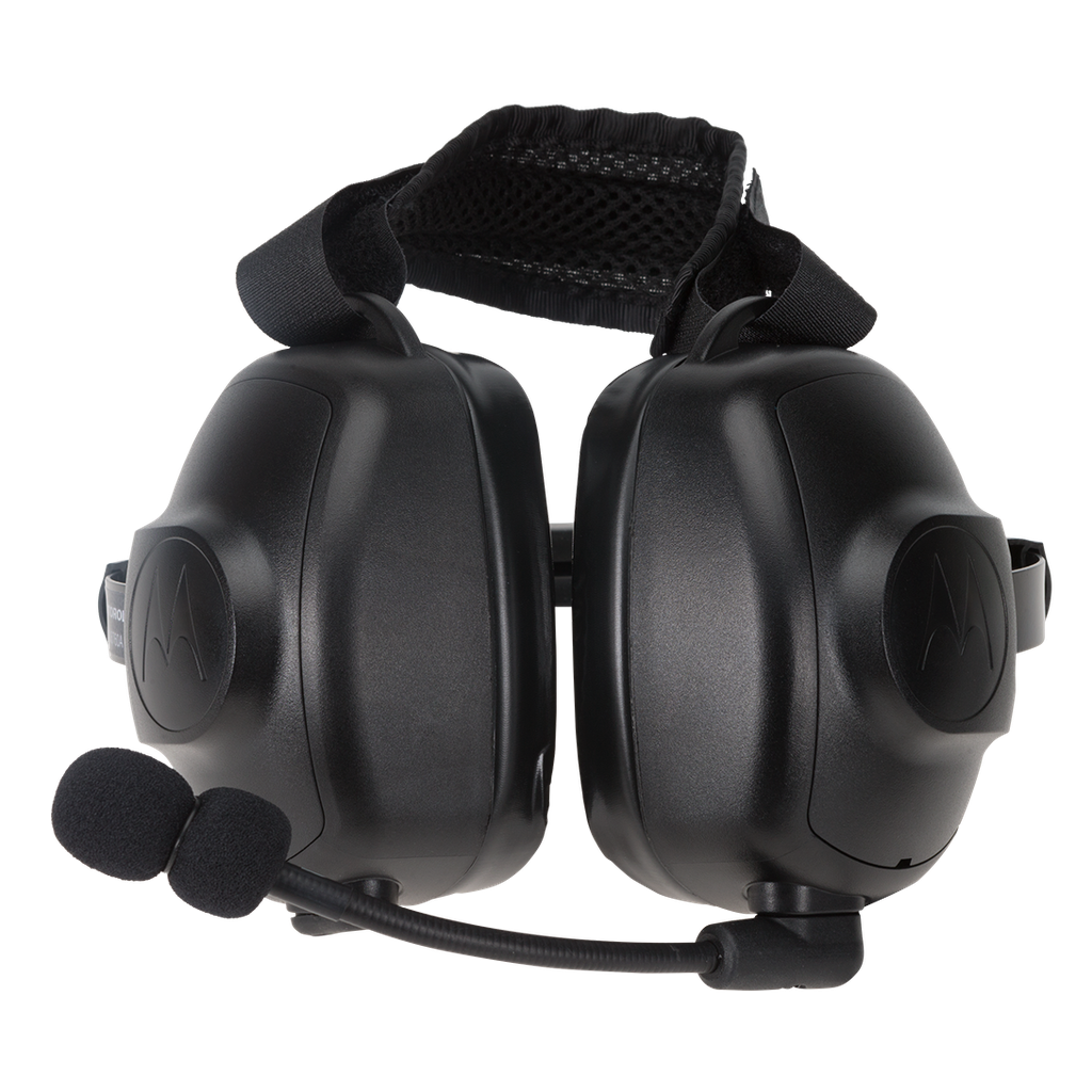 Motorola PMLN6760 Heavy Duty Behind-the-Head Headset with Noise Cancelling Mic - Durable Business Headset for Call Centers, Warehouse & Industrial Use