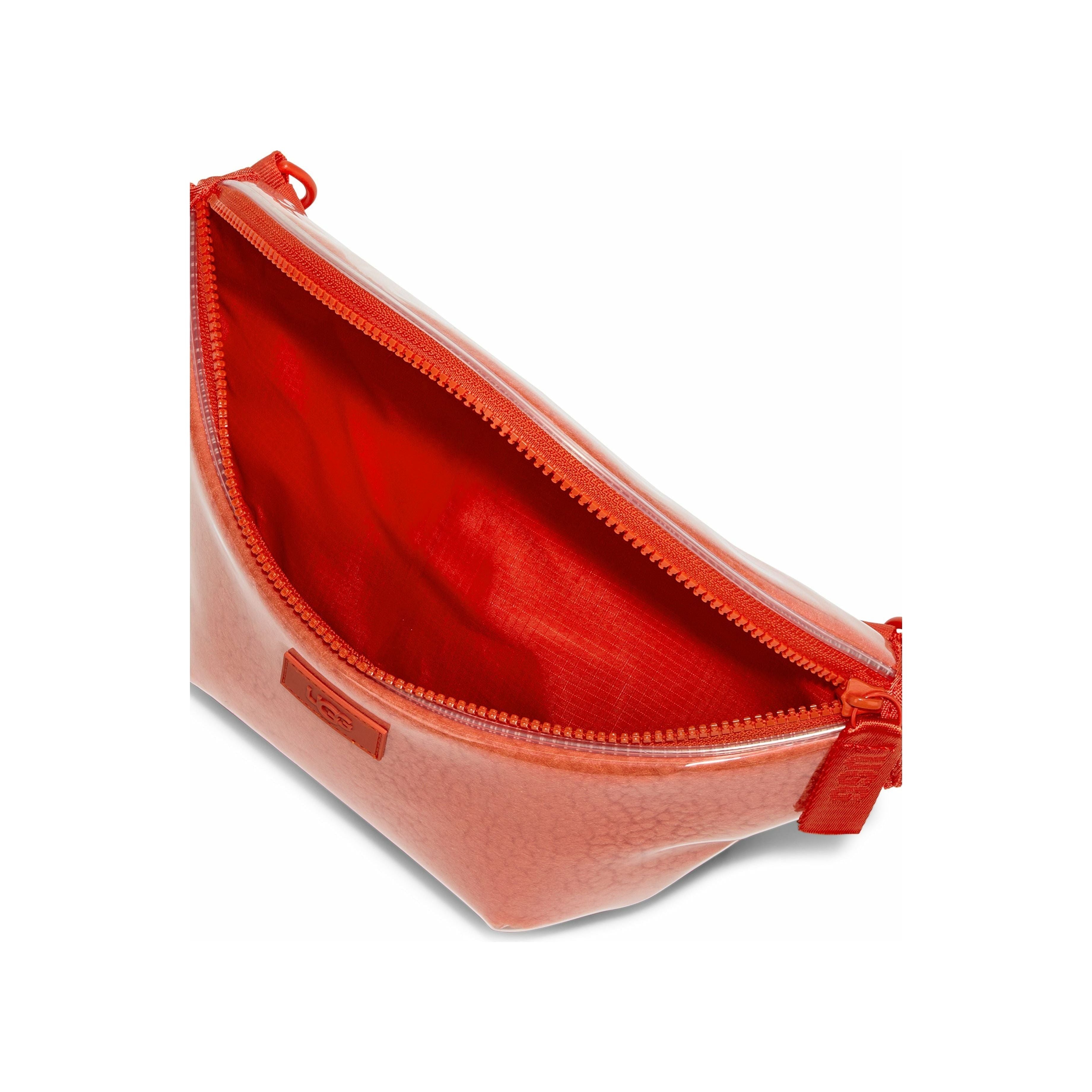 UGG Nasha Belt Bag - Clear Hazard Orange Crossbody Bag for Women | Fashion Waist Pack for Travel, Running, and Everyday Use