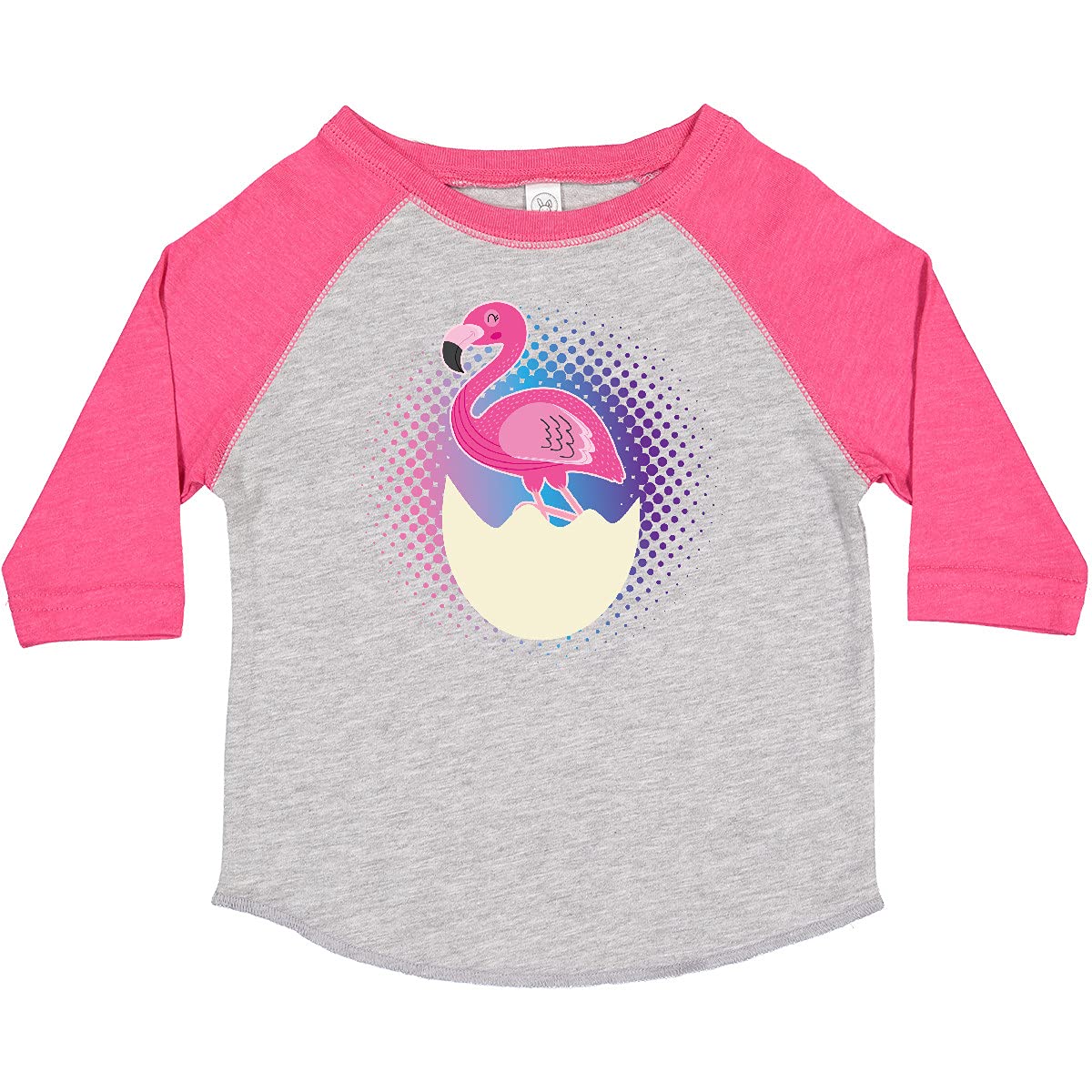 Inktastic Easter Flamingo Egg Hatching Toddler T-Shirt for Girls - Cute Spring Outfit for Easter Egg Hunt & Family Celebrations