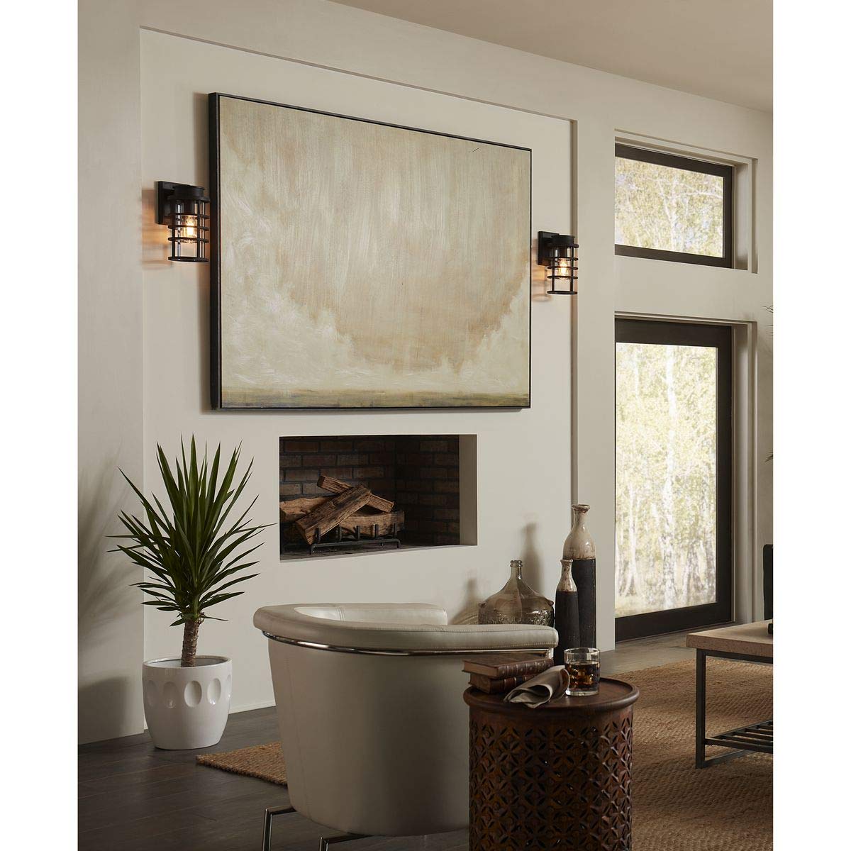 Progress Lighting Port Royal Collection 1-Light Clear Glass Farmhouse Outdoor Wall Lantern Light in Textured Black - Perfect for Porch, Patio, Garden & Entryway Lighting