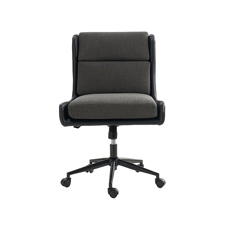 Tobie Modern Ergonomic Faux Leather Office Chair - Adjustable Height Swivel Task Chair with Lumbar Support for Home Office, Gaming & Workspace Comfort