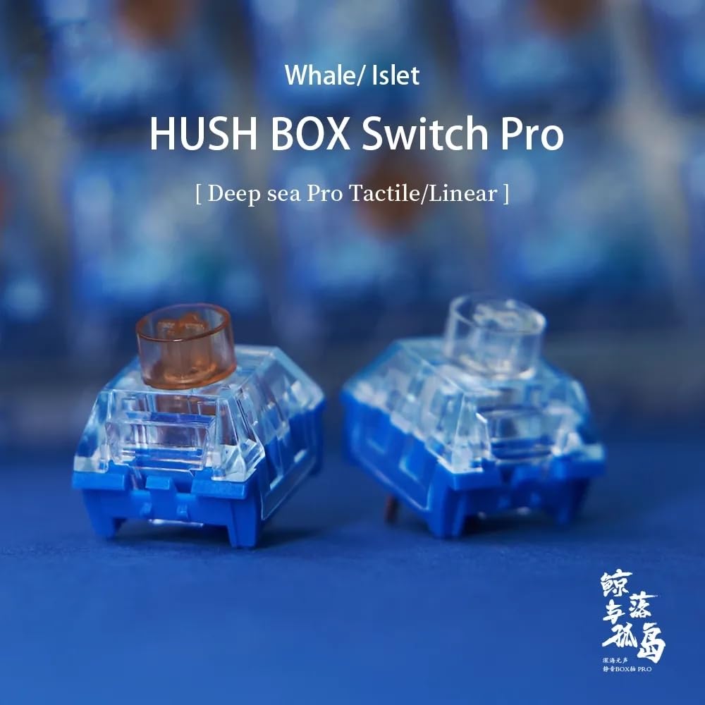 Hush Deep Sea Switch Pro RGB SMD Mechanical Keyboard Switches - 70pcs Linear Islet Switches for DIY Gaming Keyboards | Smooth Typing & Fast Response for PC Gaming & Office Work