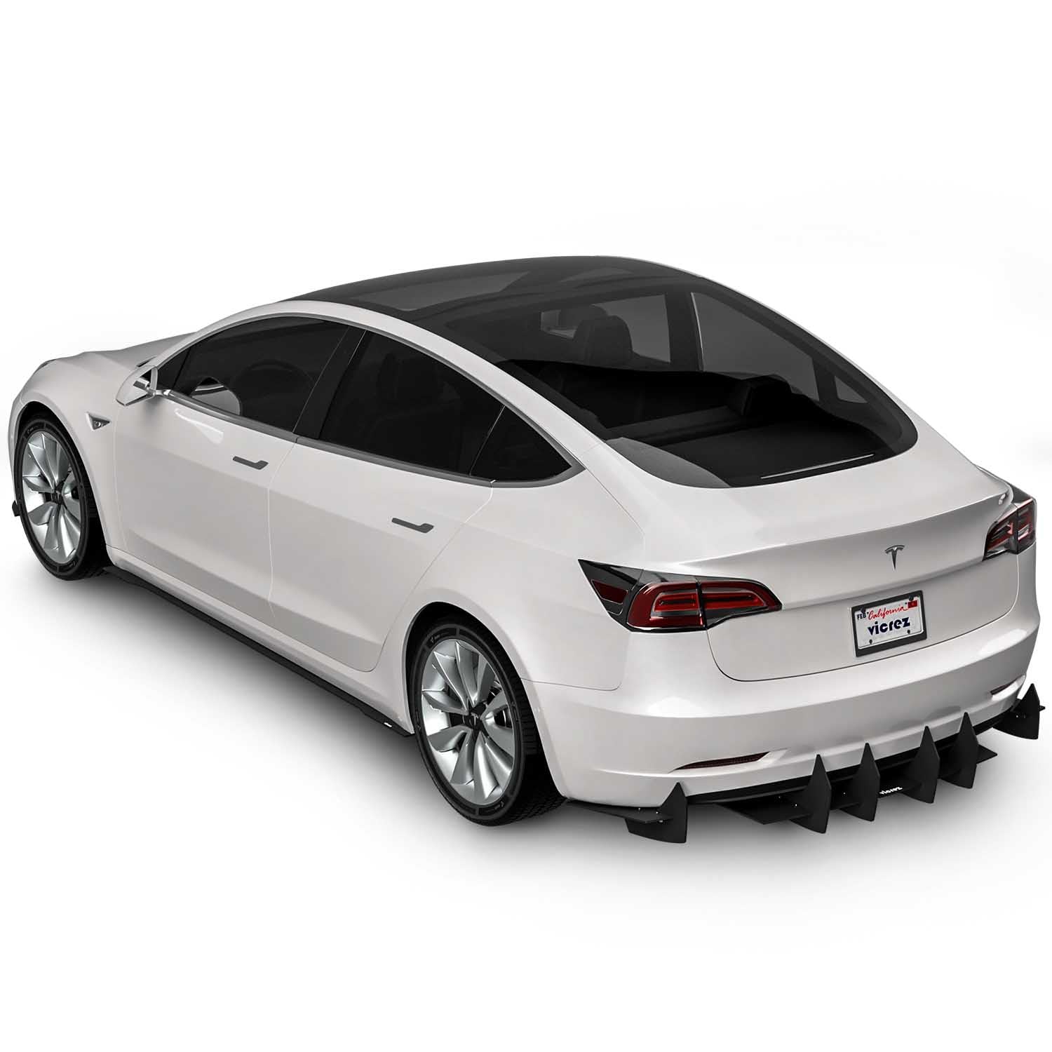 Vicrez Centa VR2 Rear Diffuser vz102381 for Tesla Model 3 2017-2025 - Carbon Fiber Rear Bumper Upgrade for Enhanced Aerodynamics & Sporty Look - Perfect for Car Enthusiasts & Performance Modifications