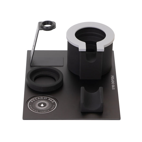 Heavy Duty Tamping Station for Espresso - Professional Coffee Tamper Stand with Non-Slip Base, Perfect for Home Baristas & Coffee Shops (Use for Espresso Machine Accessories & Coffee Preparation)