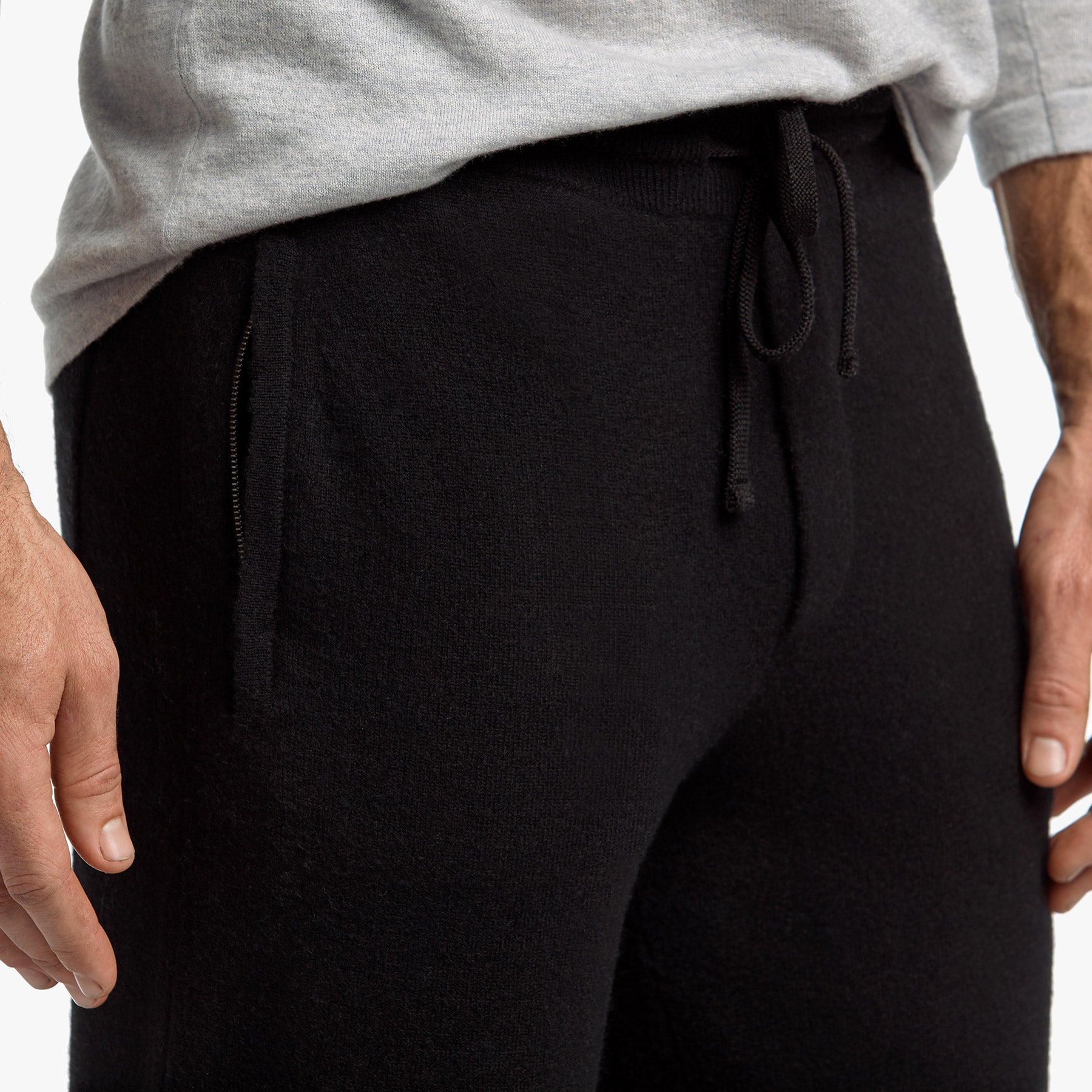 Premium Baby Cashmere Jogger Pants for Women - Soft & Cozy Lounge Pants, Elastic Waistband, Black - Perfect for Yoga, Lounging & Casual Wear