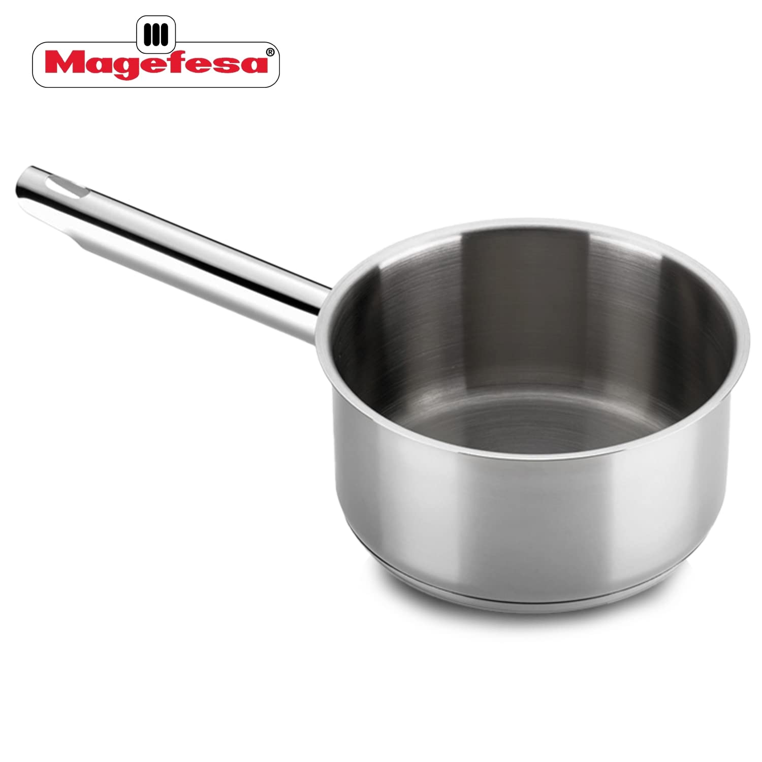 MAGEFESA 9-Piece Stainless Steel Cookware Set - Stockpot, Stewpot, Saucepan, Sauté Pan & Skillets - Induction Compatible & Dishwasher Safe Cookware for Gas, Electric & Ceramic Stovetops - Perfect for Family Cooking, Meal Prep & Entertaining