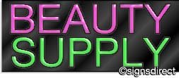 Vintage Neon Beauty Supply Sign - LED Wall Decor for Salon, Barber Shop & Home Aesthetic - Perfect for Instagrammable Backgrounds & Themed Parties