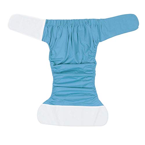 Waterproof Washable Reusable Adult Cloth Diapers for Elderly & Incontinence - Comfortable Pocket Nappies in Blue - Perfect for Swimming, Travel & Nighttime Protection