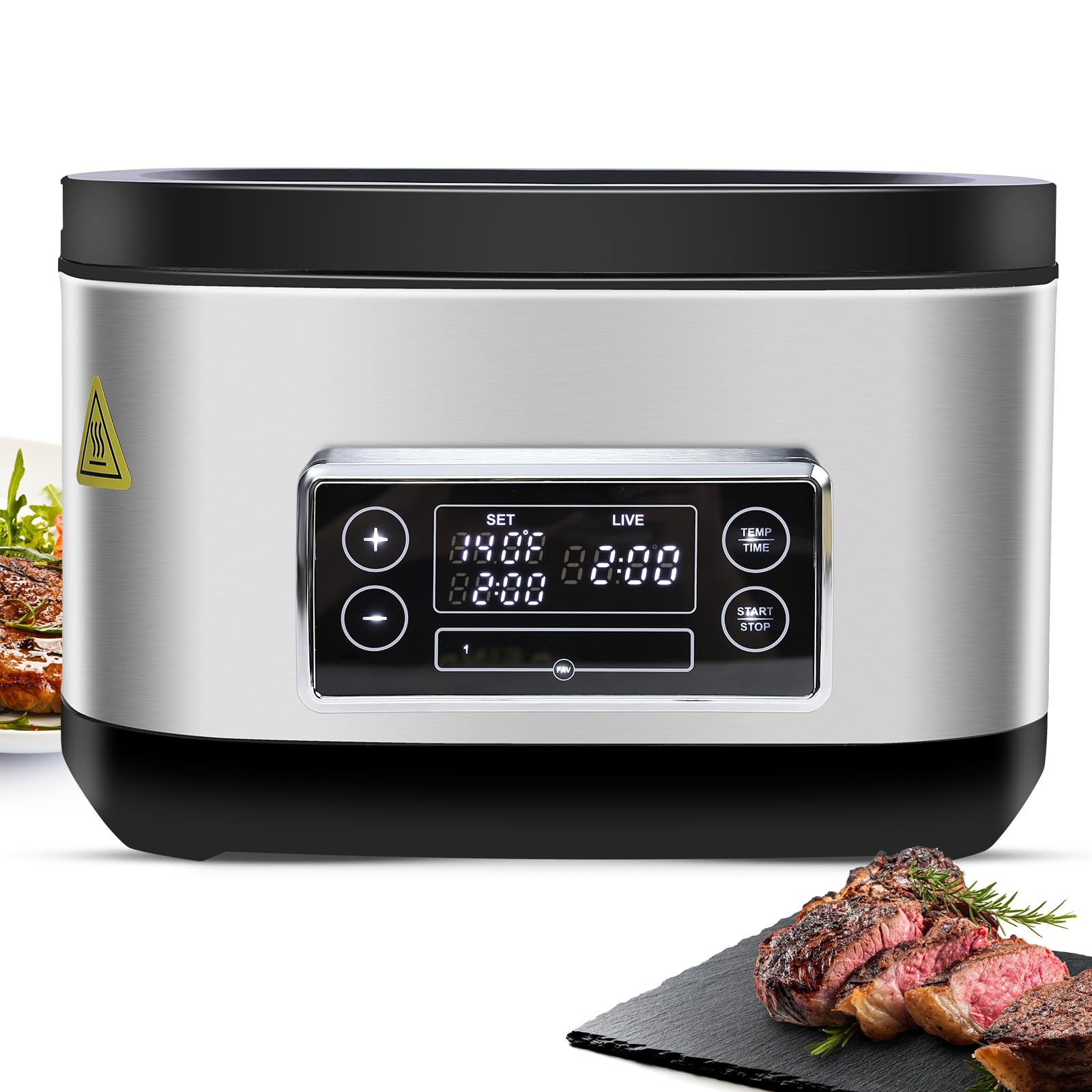 Precision Sous Vide Cooker 8 Quart Stainless Steel Immersion Circulator with Digital Temperature Control | 6 Preset Modes & LED Touchscreen | Perfect for Steak, Chicken, Fish & Seafood | Ideal for Home Chefs, Restaurants & Meal Prep