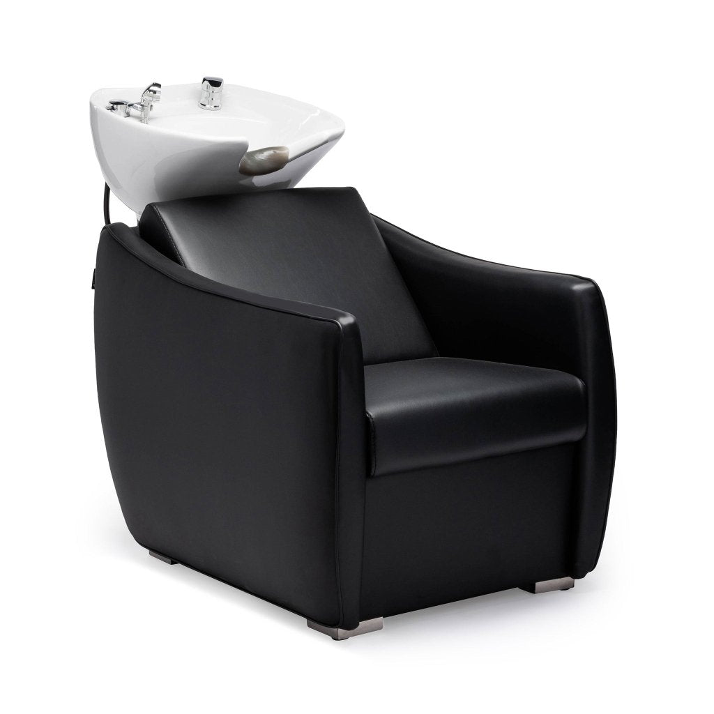 Lanvain Taz Shampoo Unit Chair 135 - Professional Salon Hair Washing Chair with Adjustable Height for Barber Shops & Beauty Salons