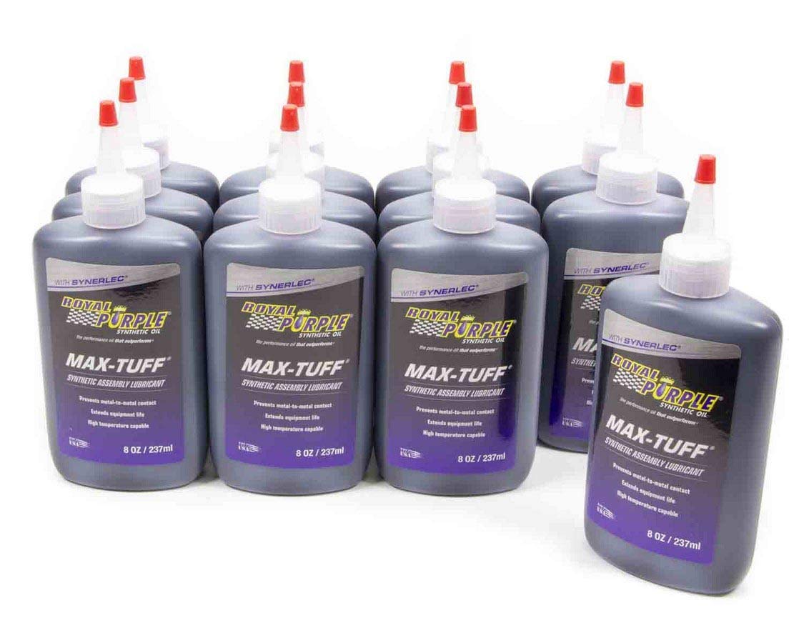 Royal Purple 12335 Max-Tuff High Performance Synthetic Assembly Lube - 8 oz. (Case of 12) | Engine Lubricant for Automotive, Marine & Industrial Applications | Reduces Friction & Wear During Assembly