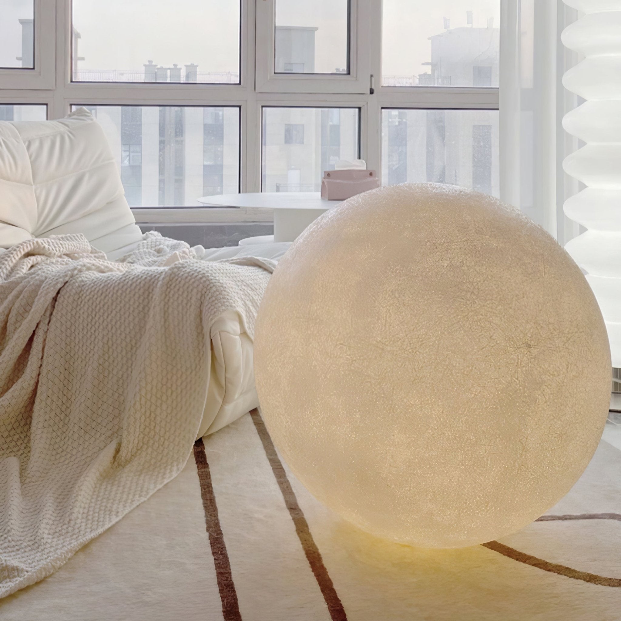 Moon Table Lamp - Modern LED Night Light for Bedroom, Nursery & Living Room - Soft Glow & Energy Efficient - Perfect for Reading, Relaxation & Decor
