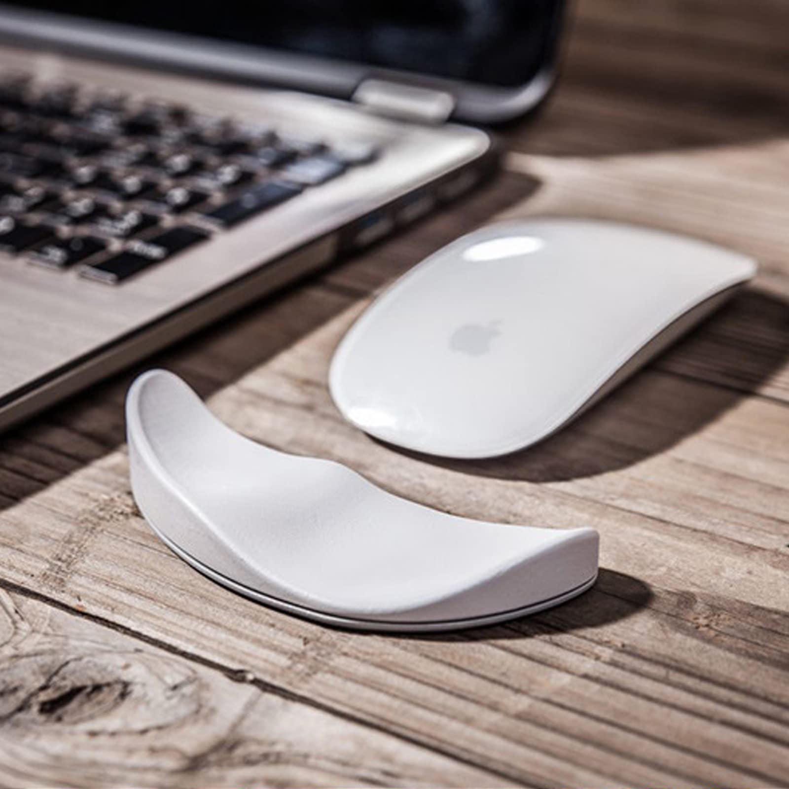 2PCS Ergonomic Mouse Wrist Rest Support - Comfortable Palm Rest Pad with Smooth Gliding Motion for Wrist Pain Relief - Pressure Relief for Office Work, Gaming & Coding - Perfect for Long Computer Sessions (Black & Gray)