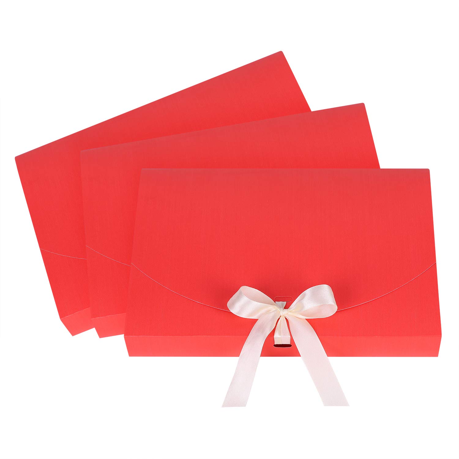 10 Pack Luxury Gift Card Boxes with Lid & Ribbon - Elegant Shirt Gift Packaging for Birthday, Wedding, Proposal, Christmas, Valentine's Day - Perfect for Corporate Gifts, Jewelry Presentation & Holiday Wrapping
