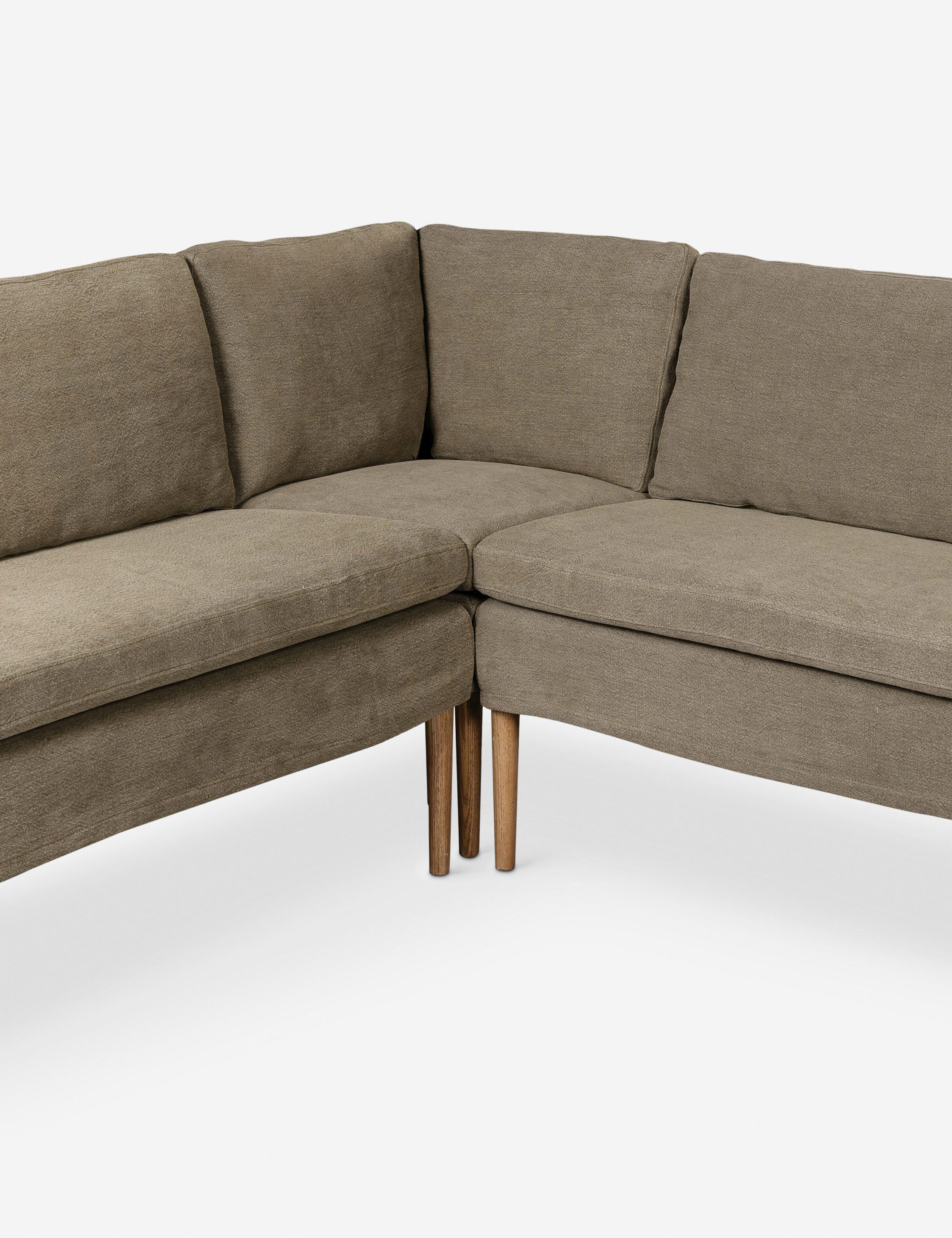 Aurelia U-Shaped Dining Banquette by Amber Lewis x Four Hands - Modern Upholstered Bench for Kitchen, Dining Room & Breakfast Nook - Perfect for Family Gatherings & Entertaining Guests