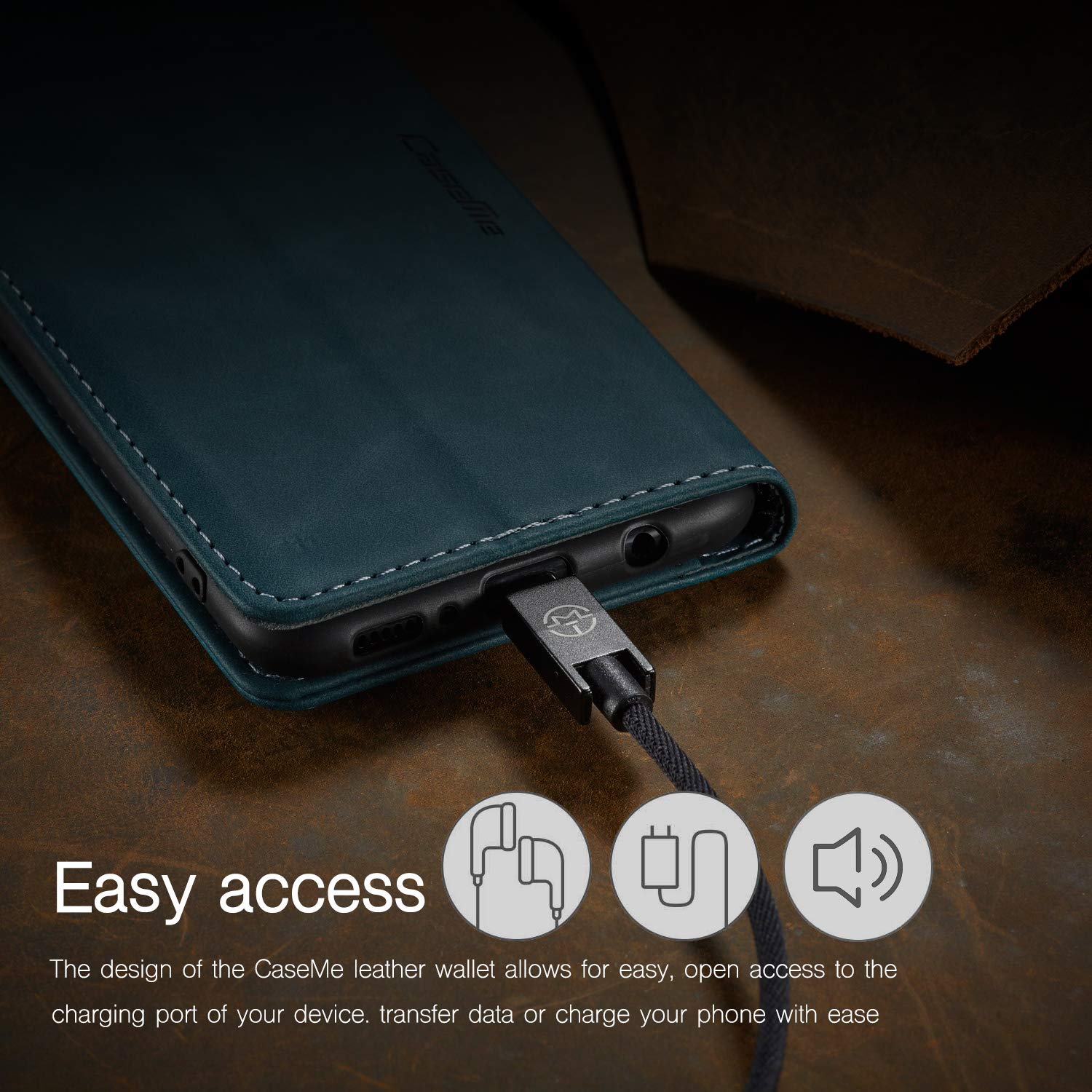 Samsung Galaxy A51 Wallet Case with Magnetic Stand - Book Style Leather Flip Cover with Card Slots & Kickstand - Protective Phone Case for Samsung Galaxy A51 6.5 Inch (Blue) - Perfect for Work, Travel & Daily Use
