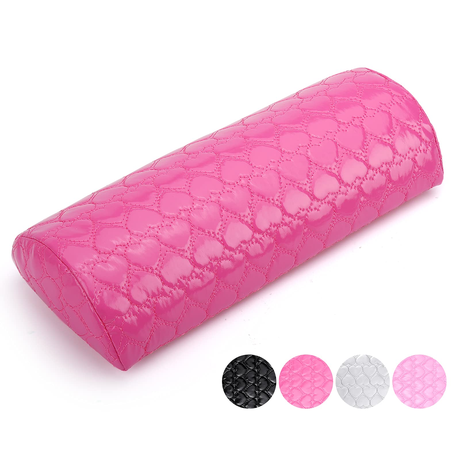 Premium Washable PU Leather Nail Hand Rest Pillow - Detachable Manicure Armrest Cushion for Nail Technicians & DIY Nail Art (Rose Red) | Perfect for Salon, Home Manicures & Gel Polish Application