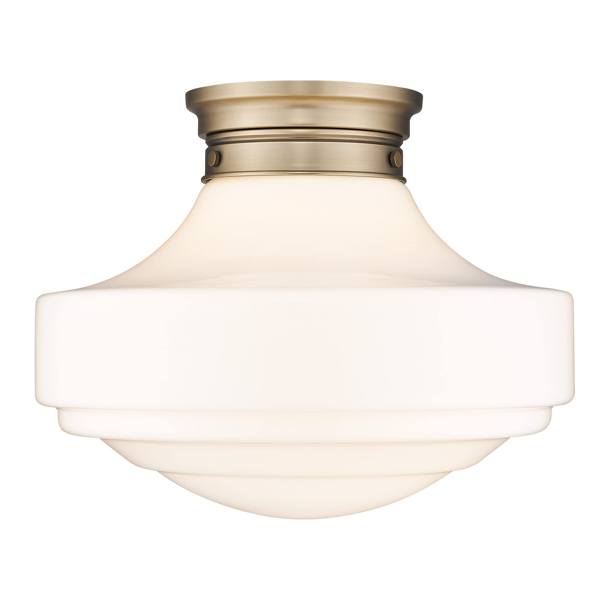 Matte Black Semi-Flush Mount Ceiling Light Fixture with Clear Glass Shade - Modern Lighting for Bedroom, Living Room & Dining Room