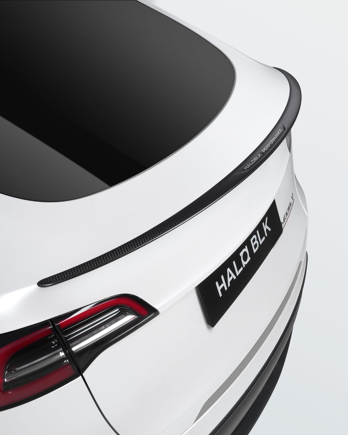 HALOBLK Performance Carbon Fiber Spoiler for Tesla Model Y 2020-2024 - Genuine 3K Matte Finish Rear Wing - Lightweight Aerodynamic Upgrade for Enhanced Style & Downforce