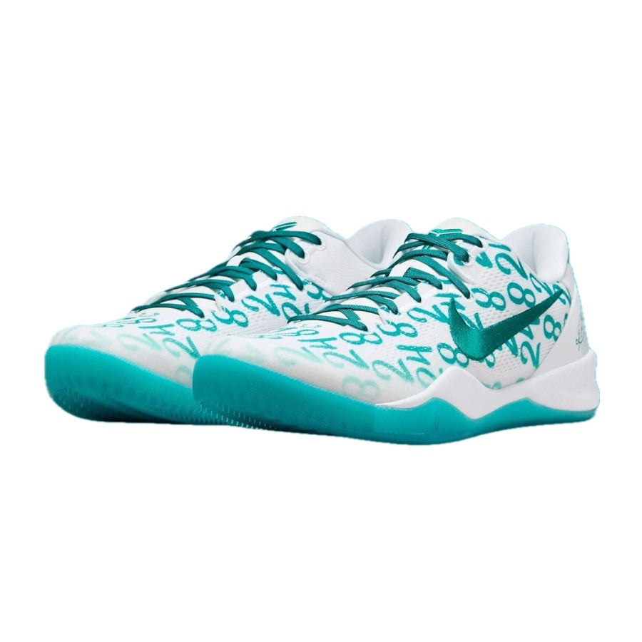 Nike Kobe VIII Protro Radiant Emerald White Basketball Shoes - High-Performance Court Sneakers for Men - Perfect for Indoor & Outdoor Games, Training, and Streetwear Fashion