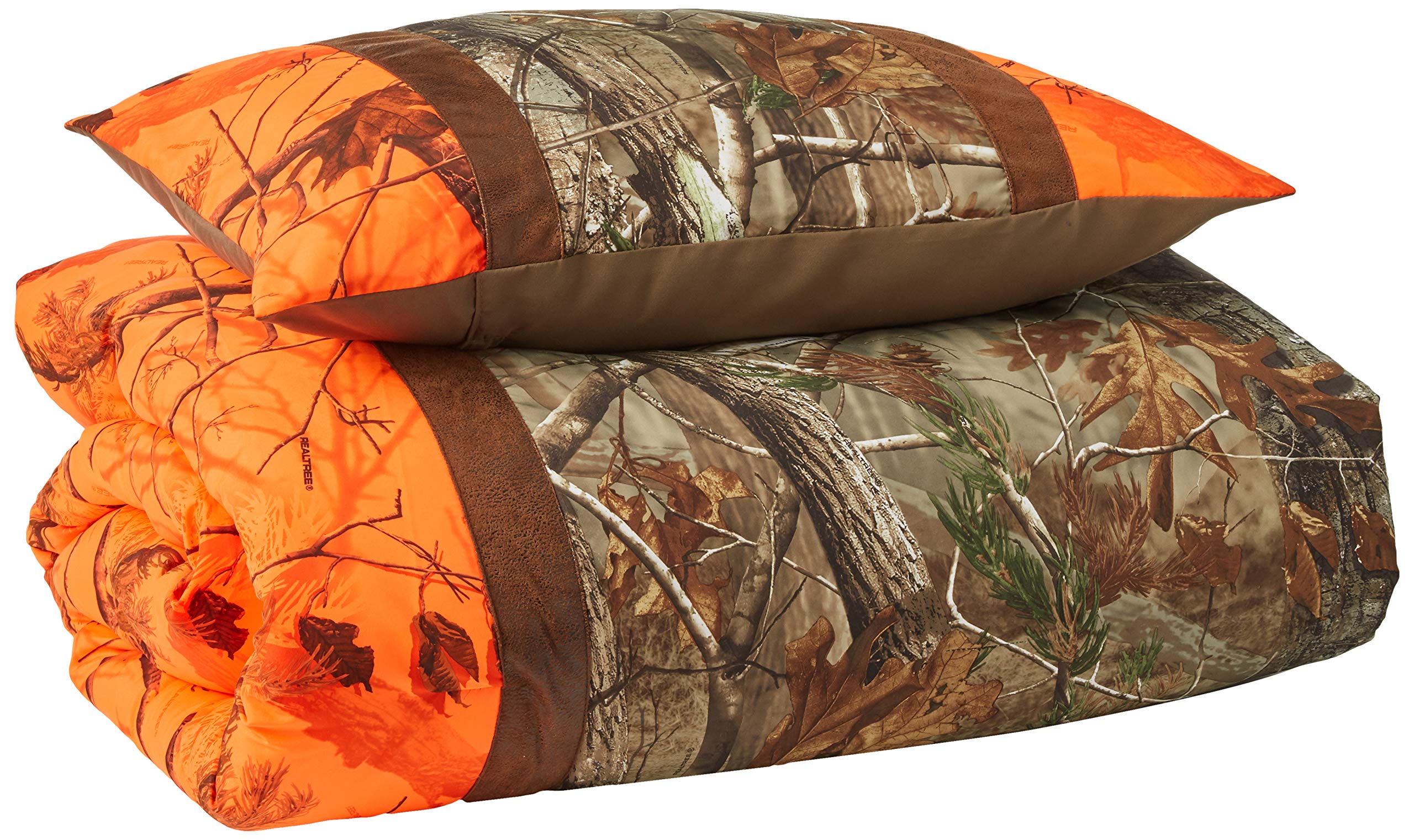 Realtree Camo AP Blaze 3-Piece Twin Comforter Bedding Set - Hunting & Outdoor Themed Bedroom Decor for Cabin, Lodge, or Man Cave