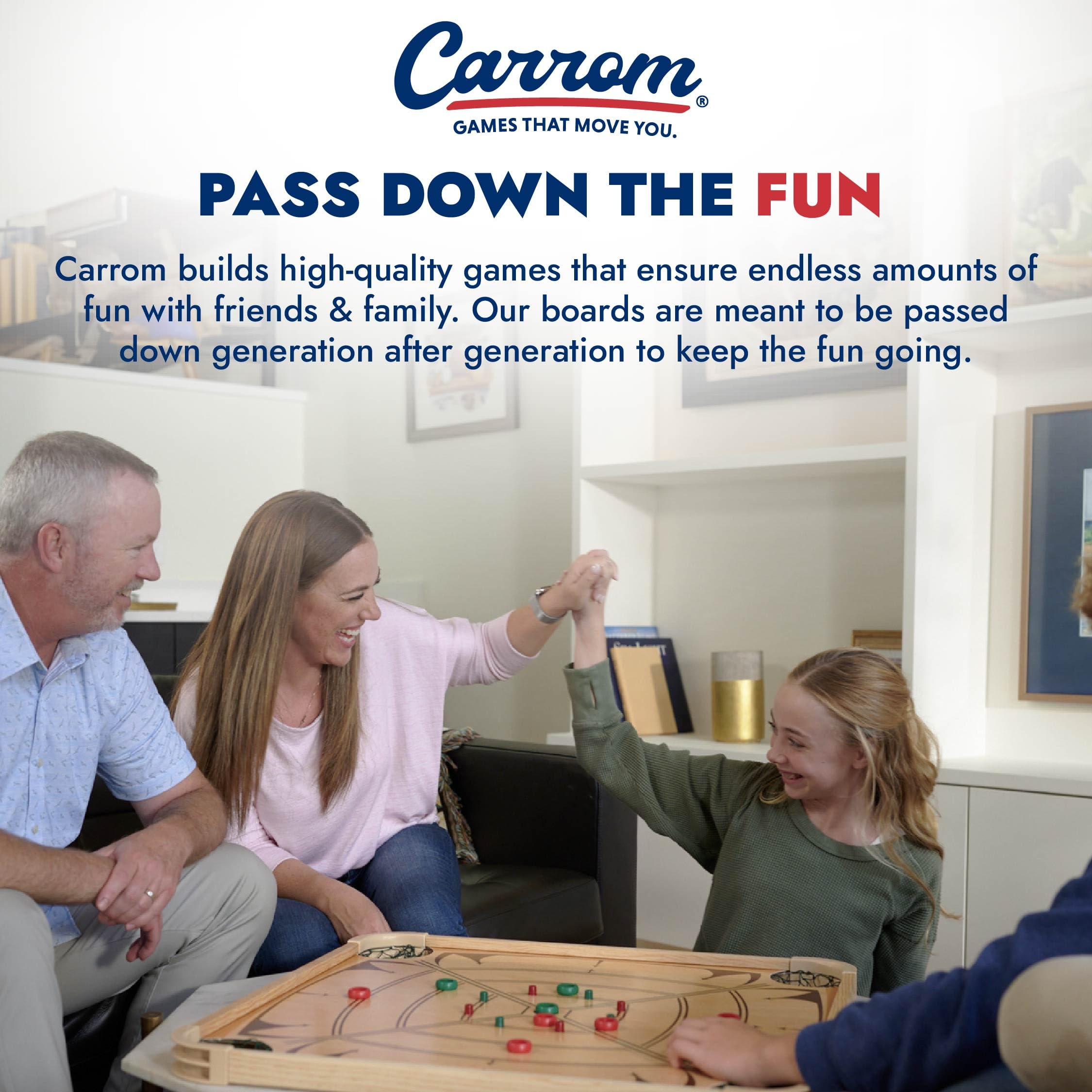 Premium Carrom Board Game Set for Adults & Kids - Large 32