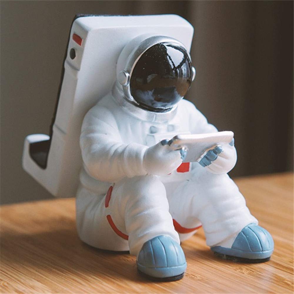 Creative Astronaut Phone Stand for Desk - Universal Cell Phone Holder for iPhone, iPad, Samsung & Tablets - Perfect for Office, Home & Gaming Setup