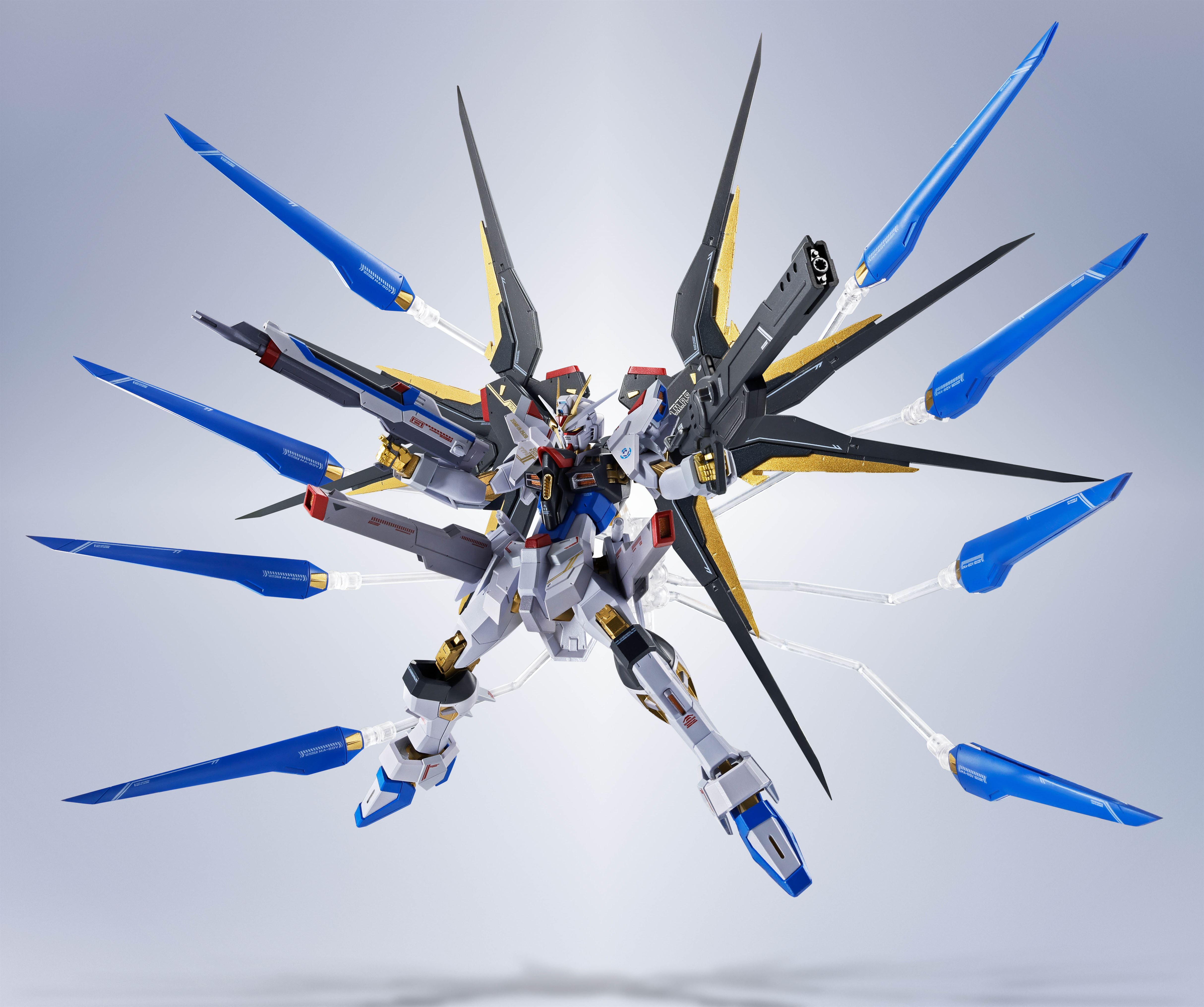 Bandai Metal Robot Spirits Gundam SEED Freedom ZGMF/A-262B Strike Freedom Gundam Type II Action Figure - Collectible Anime Model Kit for Display & Gundam Battles