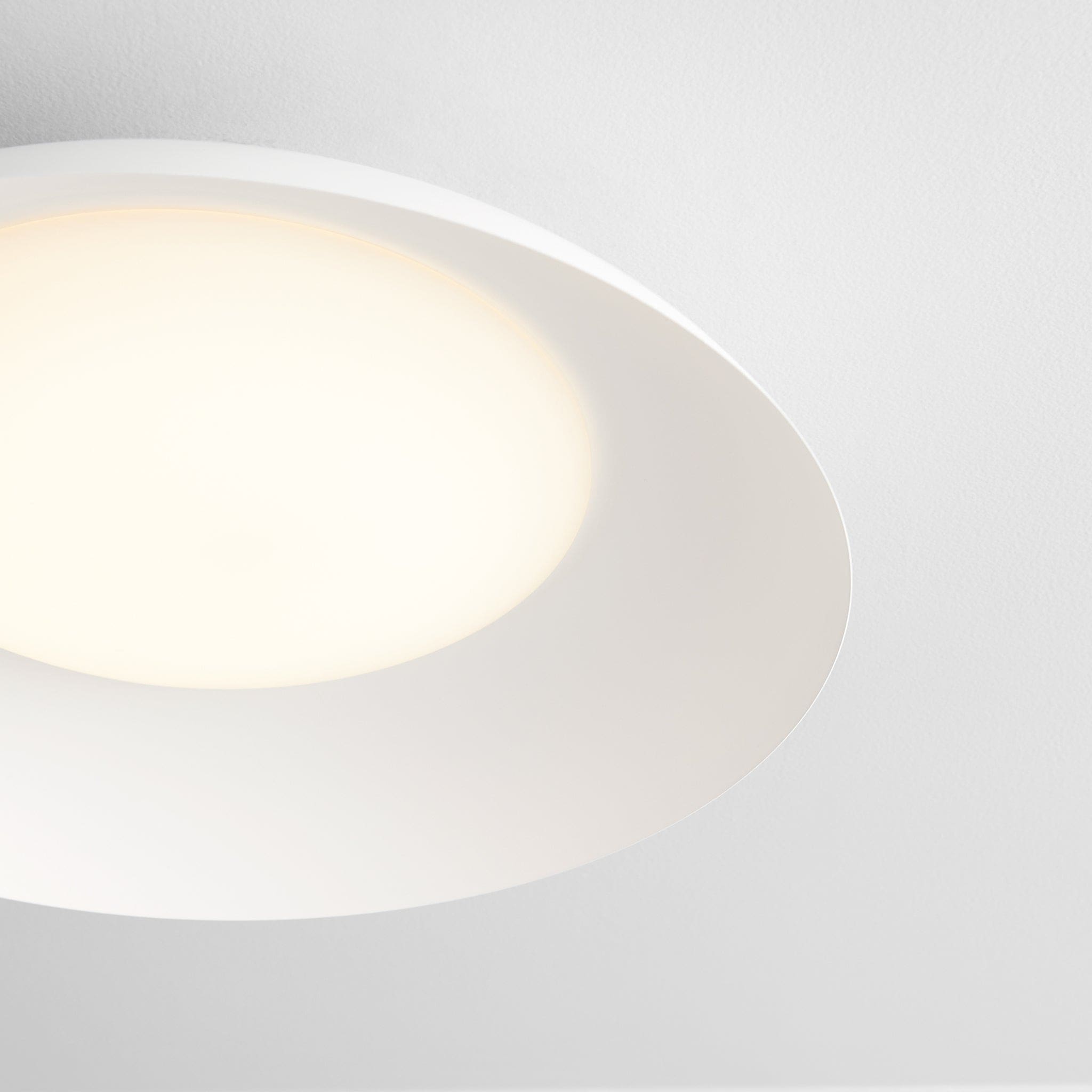 Oxygen Bongo 3 679 6 Flush Ceiling Mount 20 Inch Modern White Light Fixture - Perfect for Living Room, Bedroom & Kitchen Lighting
