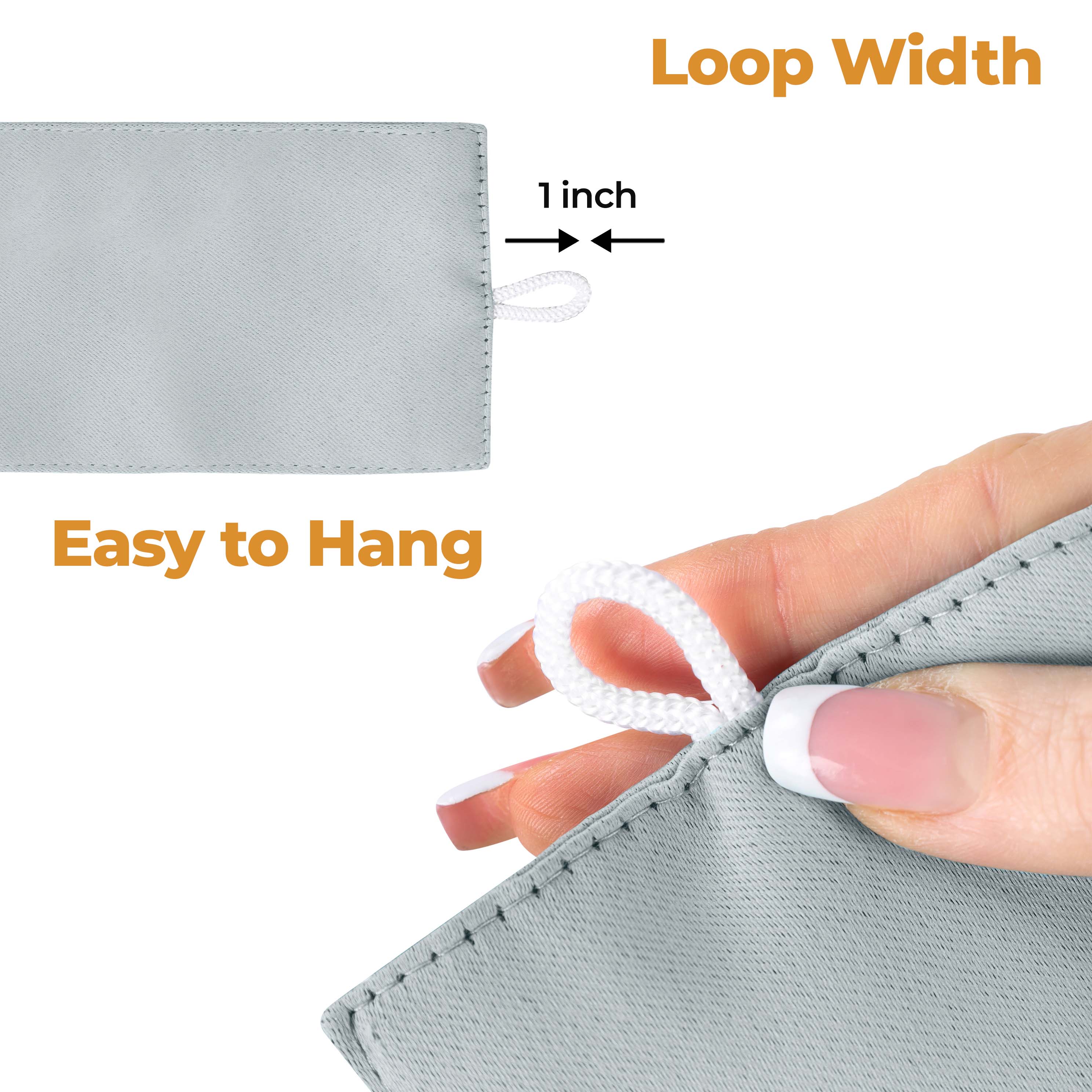 Premium Blackout Curtains Set of 2 - 100% Room Darkening, Machine Washable & Noise Reducing for Bedroom, Nursery & Home Theater