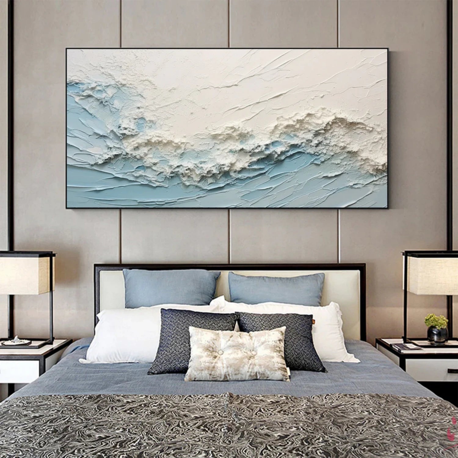 Ocean And Sky Painting #OS 252 - Stunning Coastal Wall Art for Beach House Decor & Living Room Aesthetic